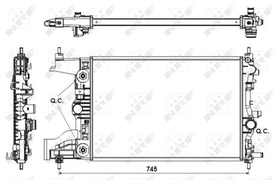 Radiator, engine cooling NRF 53153