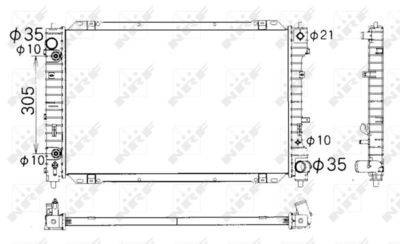 Radiator, engine cooling NRF 53378