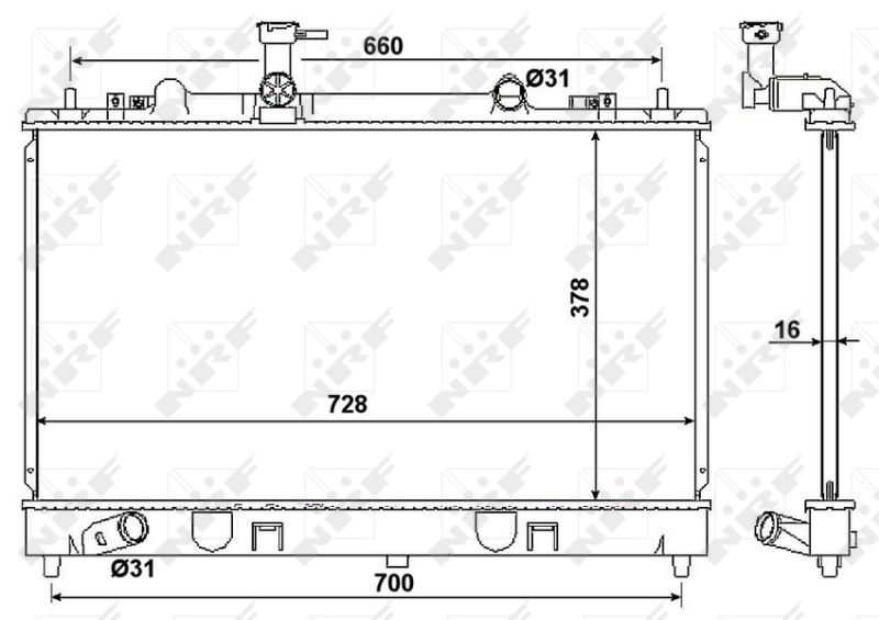 NRF 53383 Radiator, engine cooling