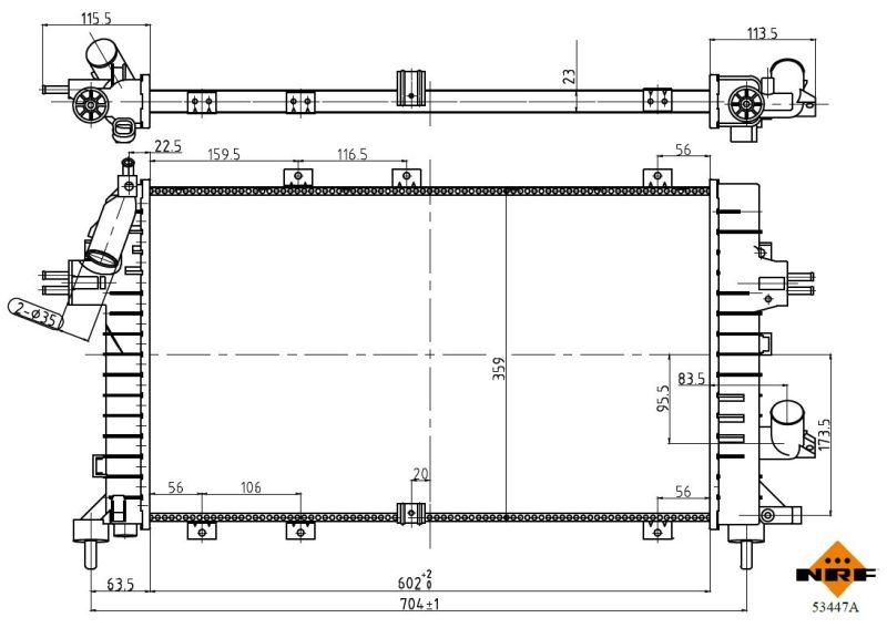 NRF 53447A Radiator, engine cooling