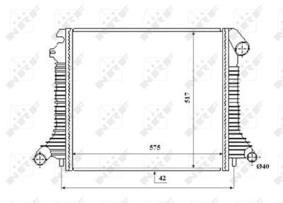 Radiator, engine cooling NRF 53855