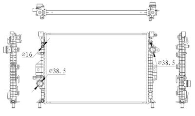 Radiator, engine cooling NRF 550006