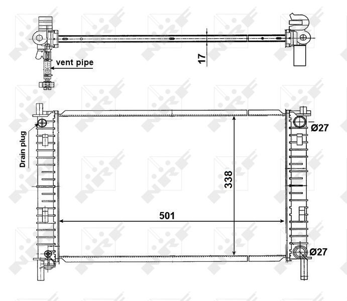 NRF 56134 Radiator, engine cooling