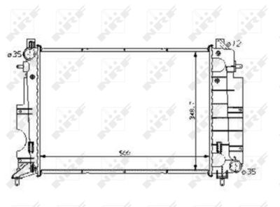 Radiator, engine cooling NRF 58108