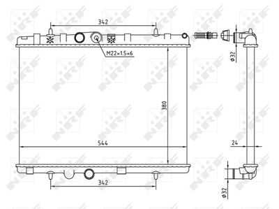 Radiator, engine cooling NRF 58226A