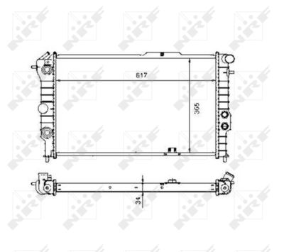 Radiator, engine cooling NRF 58973