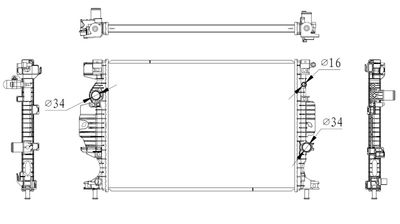 Radiator, engine cooling NRF 59284