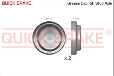 Cap, wheel bearing QUICK BRAKE 9824K