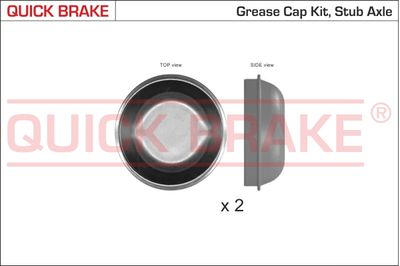 Cap, wheel bearing QUICK BRAKE 9827K