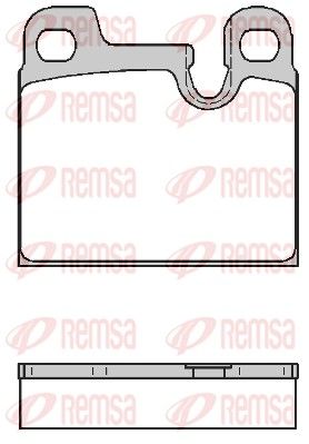 Brake Pad Set, disc brake REMSA 0015.00