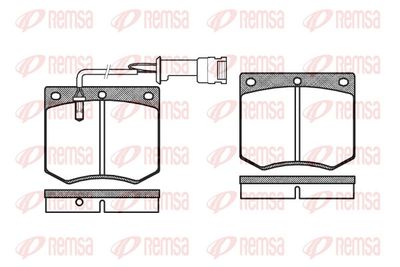 Brake Pad Set, disc brake REMSA 0063.02