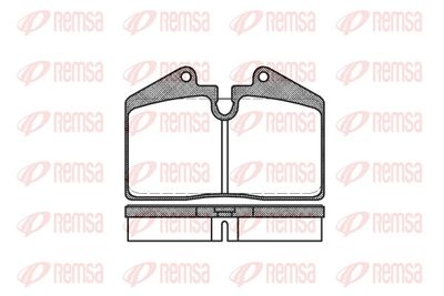 Brake Pad Set, disc brake REMSA 0140.10