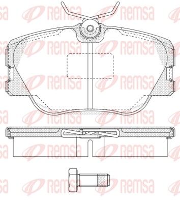 Brake Pad Set, disc brake REMSA 0189.00