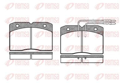 Brake Pad Set, disc brake REMSA 0211.04