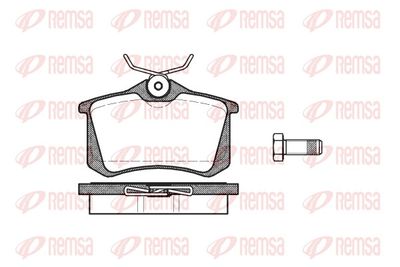 Brake Pad Set, disc brake REMSA 0263.01