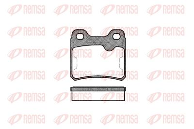 Brake Pad Set, disc brake REMSA 0282.10