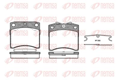 Brake Pad Set, disc brake REMSA 0385.10