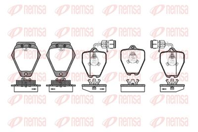 Brake Pad Set, disc brake REMSA 0508.02