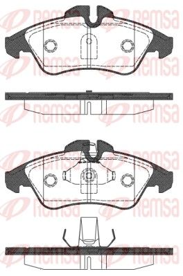 Brake Pad Set, disc brake REMSA 0578.10