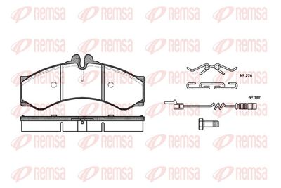 Brake Pad Set, disc brake REMSA 0614.02