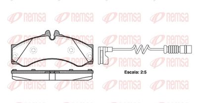 Brake Pad Set, disc brake REMSA 0614.12