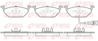 Brake Pad Set, disc brake REMSA 0633.41