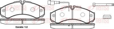 Brake Pad Set, disc brake REMSA 0651.32