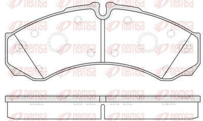 Brake Pad Set, disc brake REMSA 0651.20