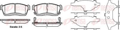 Brake Pad Set, disc brake REMSA 0724.42