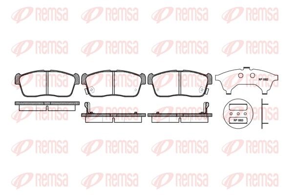 REMSA 0724.02 Brake Pad Set, disc brake