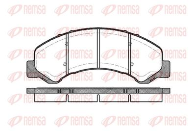 Brake Pad Set, disc brake REMSA 0763.00