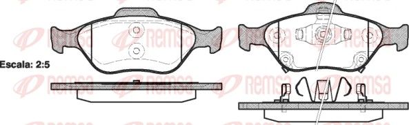 REMSA 0766.12 Brake Pad Set, disc brake