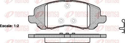 Brake Pad Set, disc brake REMSA 0804.20