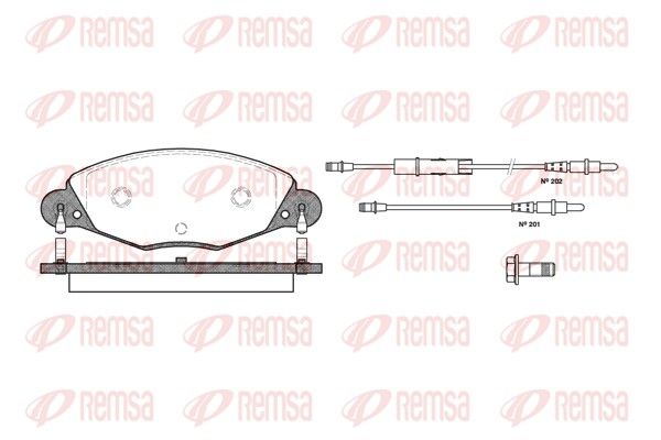 REMSA 0827.04 Brake Pad Set, disc brake