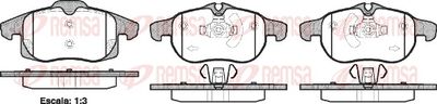 Brake Pad Set, disc brake REMSA 0888.40