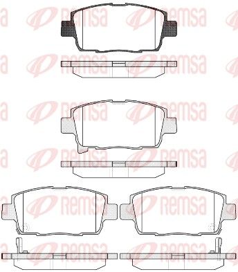 Brake Pad Set, disc brake REMSA 0971.42