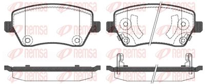 Brake Pad Set, disc brake REMSA 0987.02