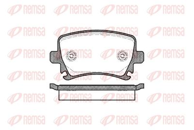 Brake Pad Set, disc brake REMSA 1031.00