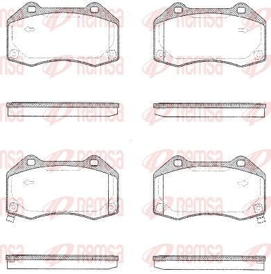 Brake Pad Set, disc brake REMSA 1113.02