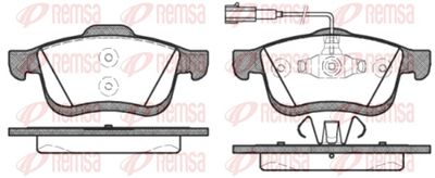 Brake Pad Set, disc brake REMSA 1183.22