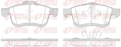 Brake Pad Set, disc brake REMSA 1183.42