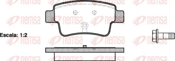 REMSA 1198.00 Brake Pad Set, disc brake