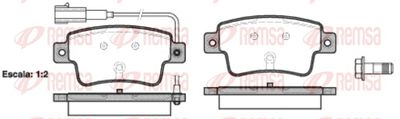 Brake Pad Set, disc brake REMSA 1198.02