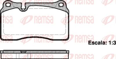 Brake Pad Set, disc brake REMSA 1200.00