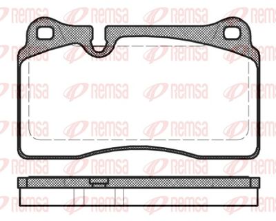 Brake Pad Set, disc brake REMSA 1200.30