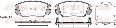 Brake Pad Set, disc brake REMSA 1204.02