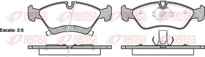 Brake Pad Set, disc brake REMSA 1214.02