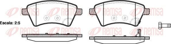 REMSA 1215.01 Brake Pad Set, disc brake