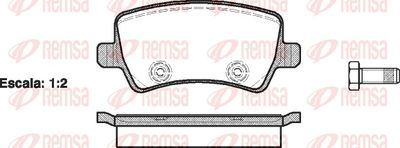 Brake Pad Set, disc brake REMSA 1236.00