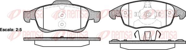 REMSA 1248.00 Brake Pad Set, disc brake